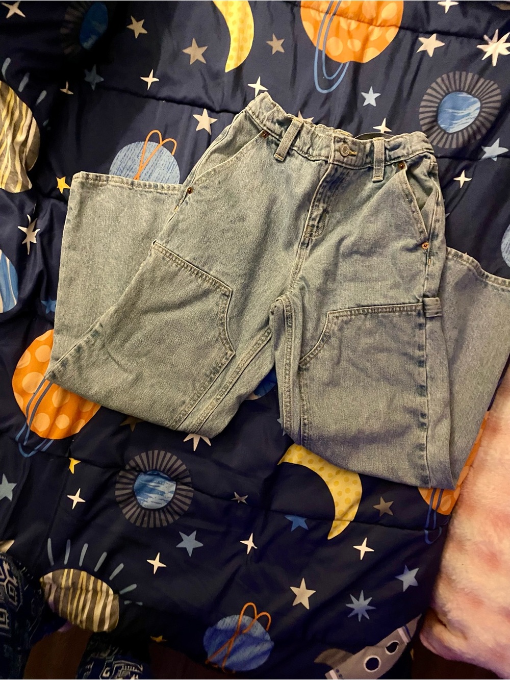 Old Navy Light Blue Carpenter Jeans for Kids - Picture 5 of 8